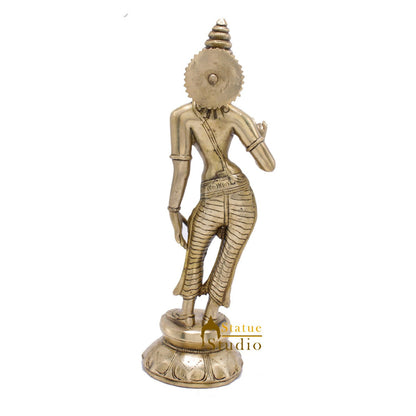 Brass Standing Goddess Parvati Idol Religious Home Temple Décor Statue 10" by vendor-unknown - Hindu Gods (View 5)