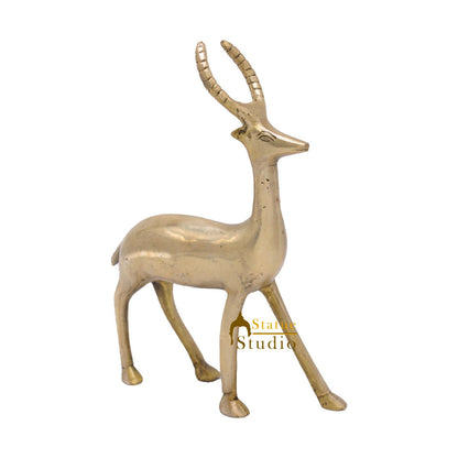 Brass Small Deer Showpiece Home Decorative Items For Home Office Décor Figure 8" by vendor-unknown - Decor (View 3)