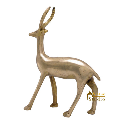 Brass Small Deer Showpiece Home Decorative Items For Home Office Décor Figure 8" by vendor-unknown - Decor (View 5)