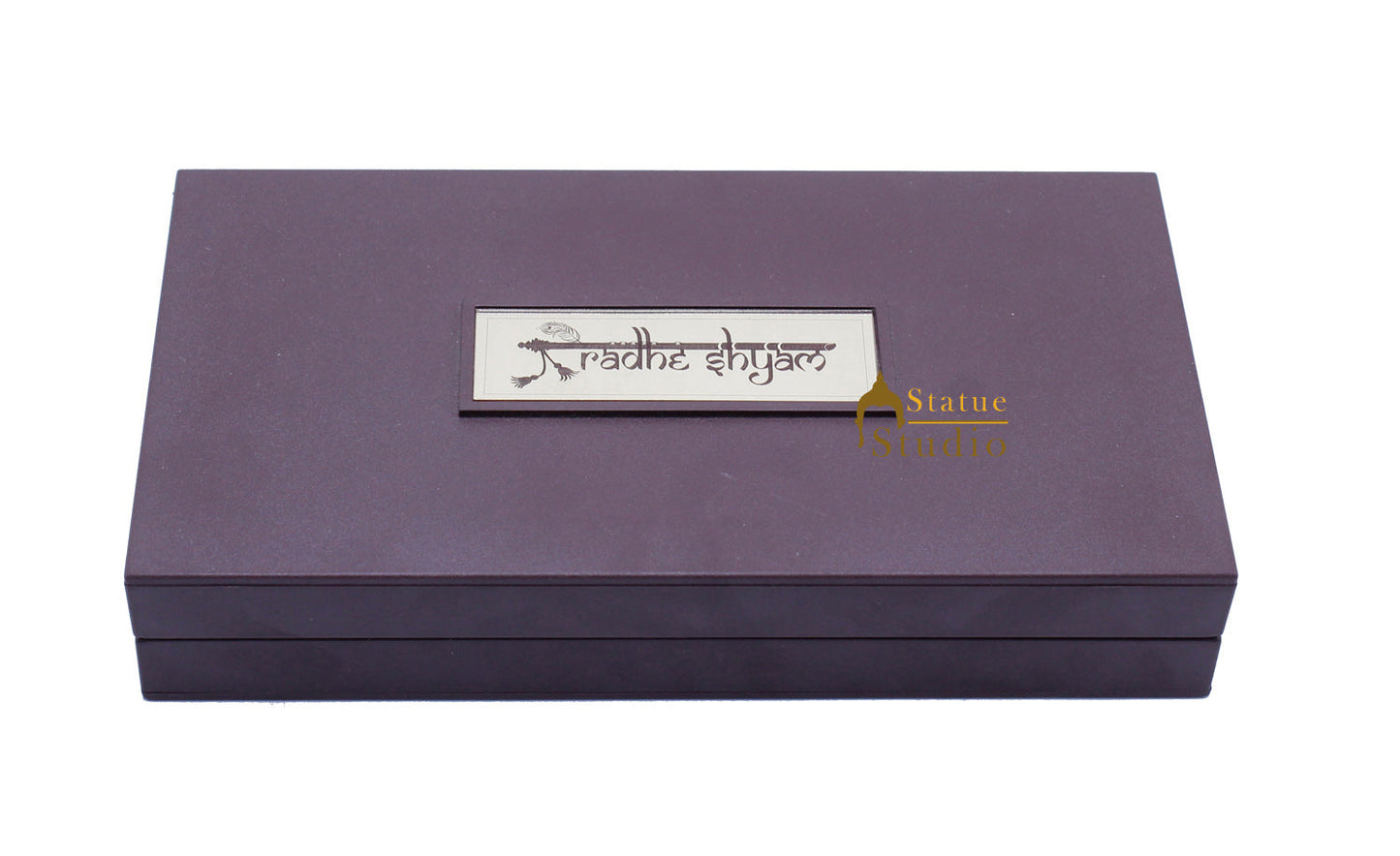 Radha Krishna Charan Paduka Pooja Item For Temple Puja Decorative Gift Showpiece