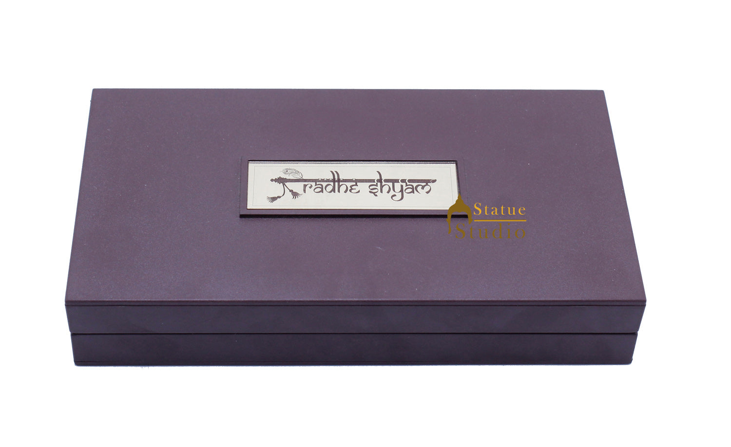 Radha Krishna Charan Paduka Pooja Item For Temple Puja Decorative Gift Showpiece - Image 3