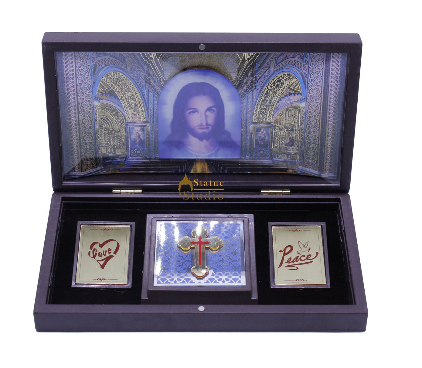 Lord Jesus Christanity Charan Paduka Pooja Item For Temple Puja Decorative Gift Showpiece - Image 3