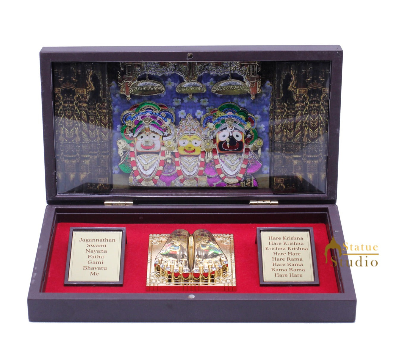 Lord Jagannath Charan Paduka Pooja Item For Temple Puja Decorative Gift Showpiece - Image 3