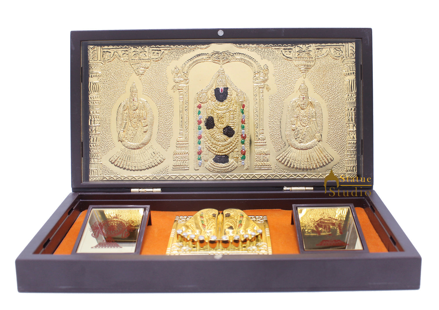 Lord Balaji Venkateshwar Charan Paduka Pooja Item For Temple Puja Decorative Gift Showpiece - Image 3