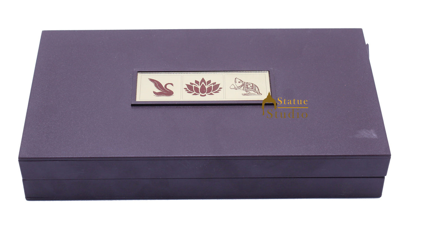 Ganesha Lakshmi Saraswati Charan Paduka Pooja Item For Temple Puja Decorative Gift Showpiece