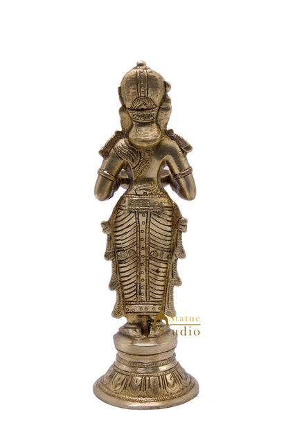 Antique Brass Deeplakshmi Statue For Pooja Room Home Décor And Gifting 9" by vendor-unknown - Decor (View 4)