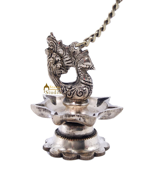 Brass Antique Bird Hanging Diya For Pooja Room 3" - Image 2