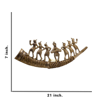 Brass Mayan Sculpture For Room Décor Wall Hanging Showpiece by vendor-unknown - Decor (View 3)