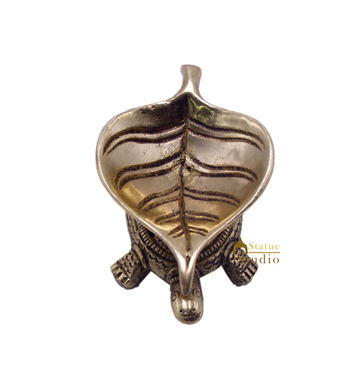 Brass Feng Shui Vastu Tortoise Diya Home Diwali Décor Gift 1.5" - Image 5