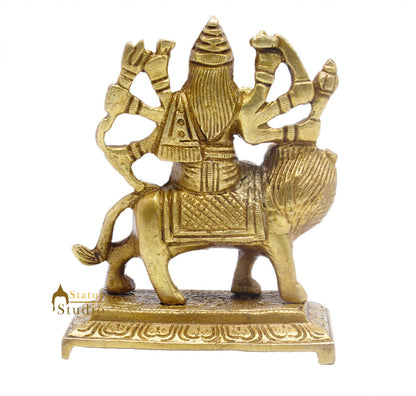 Brass Small Durga Idol For Home Temple Pooja Room Décor Gift 3" by vendor-unknown - Hindu Gods (View 6)