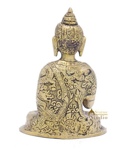 Brass Buddha Statue For Home Décor Diwali Corporate Gift Showpiece 5" by vendor-unknown - Buddha (View 6)