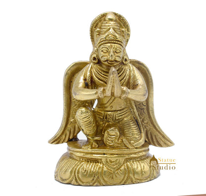 Brass Lord Garuda Statue Idol For Religious Home Décor Showpiece 3" by vendor-unknown - Hindu Gods (View 3)