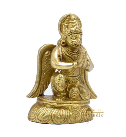 Brass Lord Garuda Statue Idol For Religious Home Décor Showpiece 3" by vendor-unknown - Hindu Gods (View 4)
