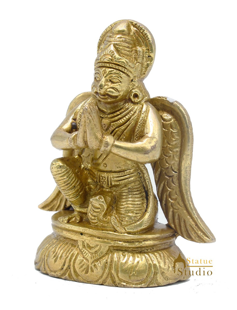 Brass Lord Garuda Statue Idol For Religious Home Décor Showpiece 3" - Image 5