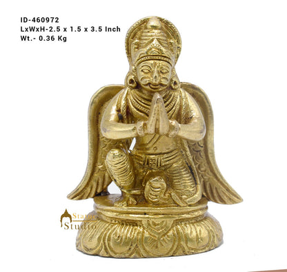 Brass Lord Garuda Statue Idol For Religious Home Décor Showpiece 3" by vendor-unknown - Hindu Gods (View 7)