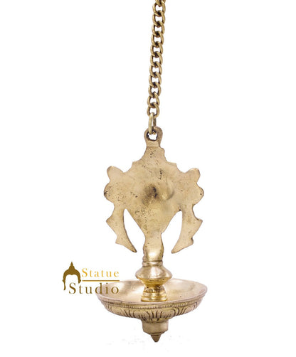 Brass Hanging Diya Home Temple Pooja Room Diwali Décor With 13 inches Chain by vendor-unknown - Spiritual (View 5)