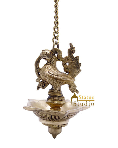 Brass Hanging Diya Home Temple Pooja Room Diwali Décor With 13 inches Chain by vendor-unknown - Spiritual (View 5)