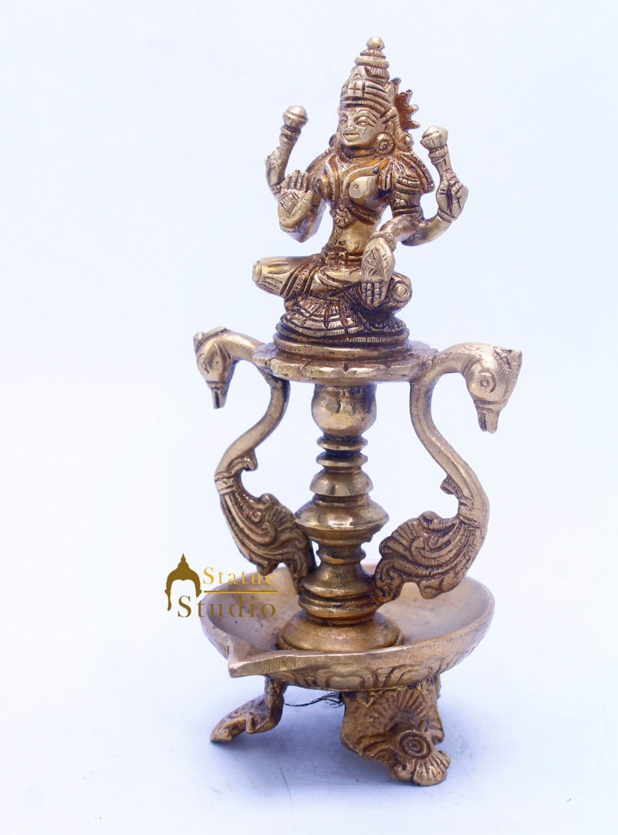 Brass Laxmi Diya 8"