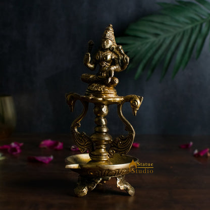 Brass Laxmi Diya 8" by StatueStudio - Spiritual (View 5)