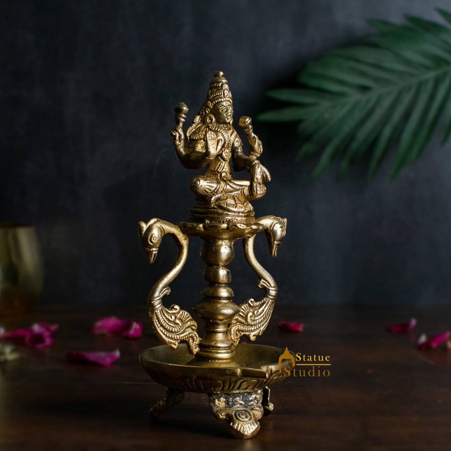 Brass Laxmi Diya 8"