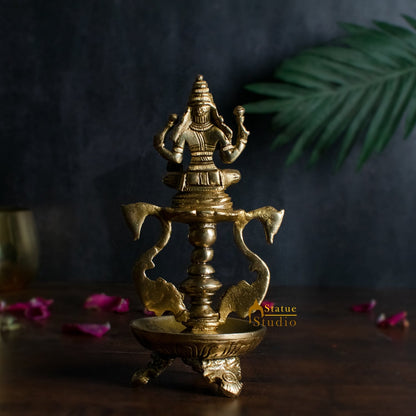 Brass Laxmi Diya 8" by StatueStudio - Spiritual (View 7)