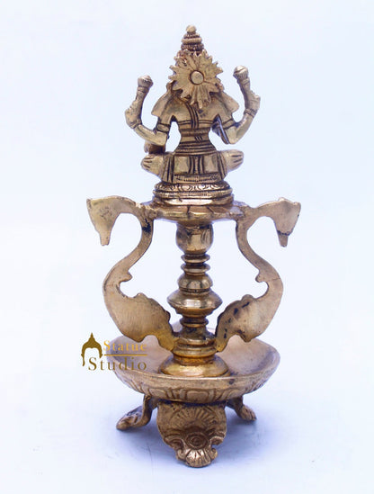Brass Laxmi Diya 8" by StatueStudio - Spiritual (View 11)