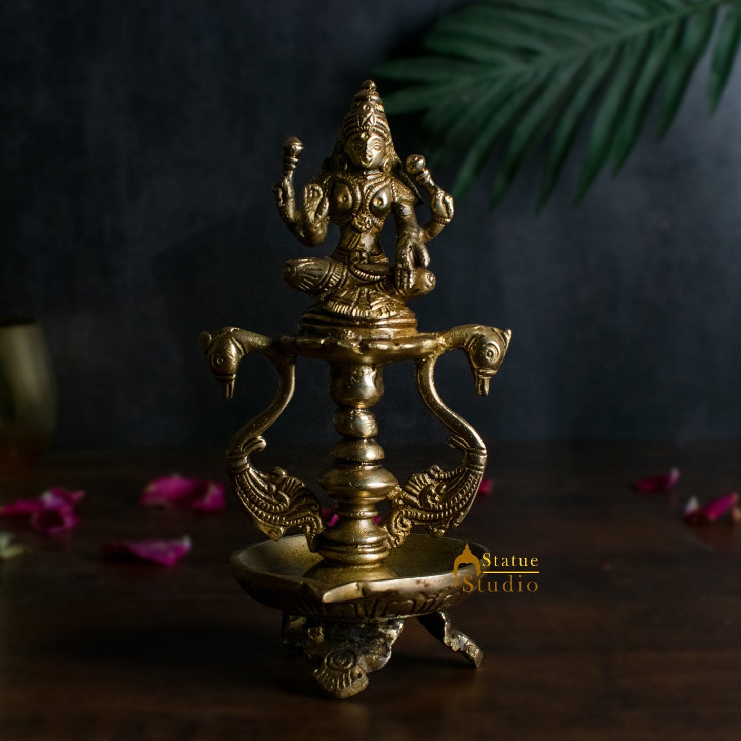 Brass Laxmi Diya 8"