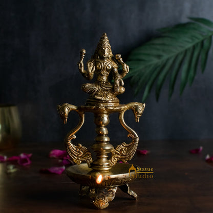 Brass Laxmi Diya 8" by StatueStudio - Spiritual (View 2)