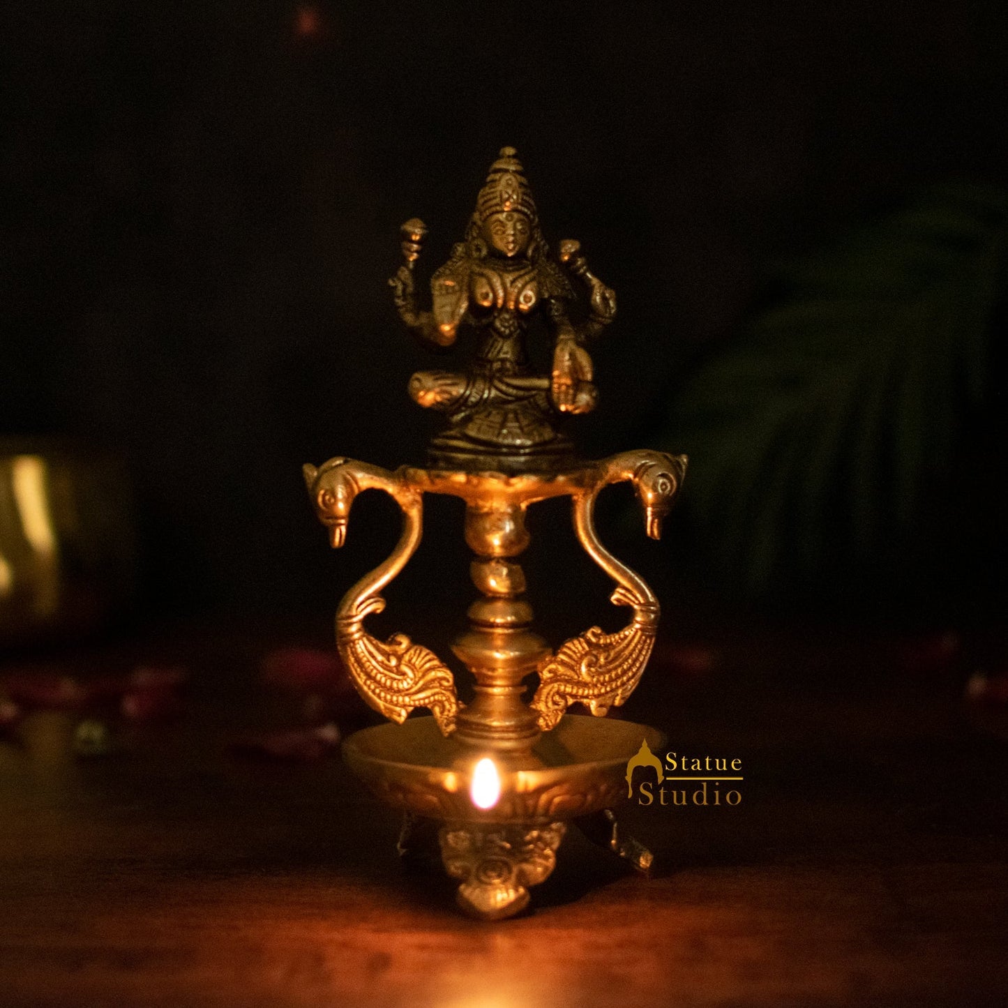 Brass Laxmi Diya 8"
