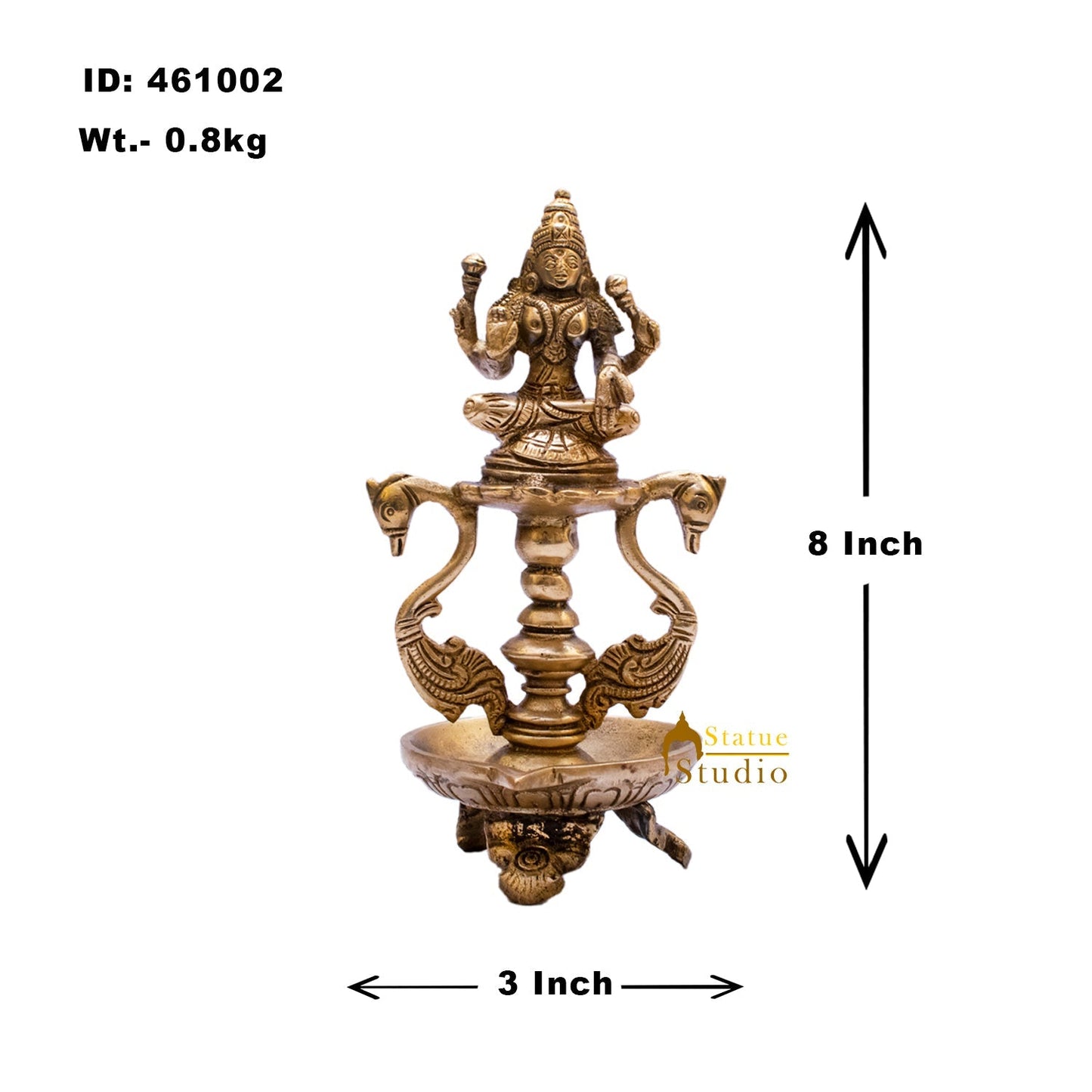 Brass Laxmi Diya 8"