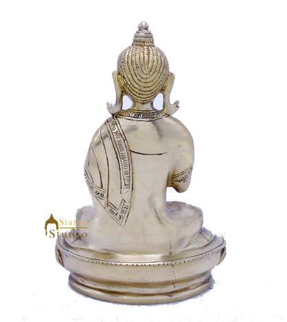 Brass Antique Buddha Sitting For Home Office Décor Diwali Gift Showpiece 6 " by vendor-unknown - Buddha (View 6)