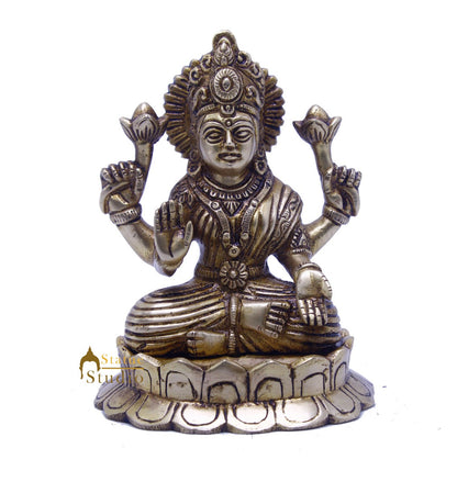 Brass Antique Lakshmi Idol Laxmi Murti Home Decor Statue 6" by vendor-unknown - Hindu Gods (View 2)
