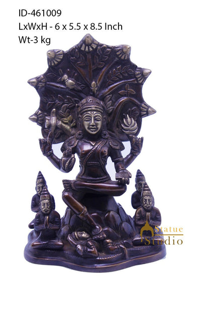 Brass Shiva Idol Dakshinamurthy Antique Finish For Home Pooja Room Decor 8.5" by vendor-unknown - Hindu Gods (View 8)