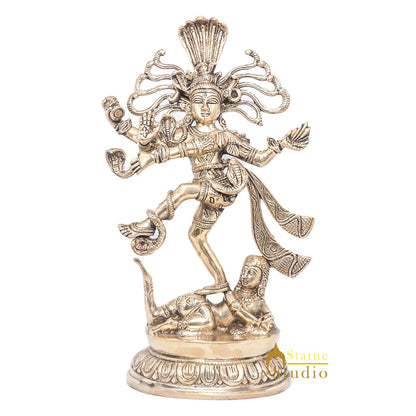 Brass Nataraja Dancing Shiva Statue Idol For Home Office Décor Gifting 14" by vendor-unknown - Hindu Gods (View 3)