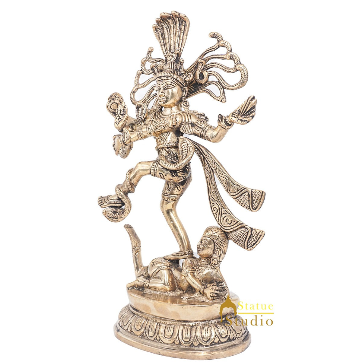 Brass Nataraja Dancing Shiva Statue Idol For Home Office Décor Gifting 14"