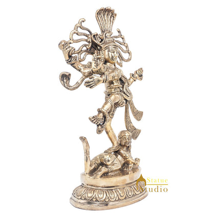 Brass Nataraja Dancing Shiva Statue Idol For Home Office Décor Gifting 14" by vendor-unknown - Hindu Gods (View 5)