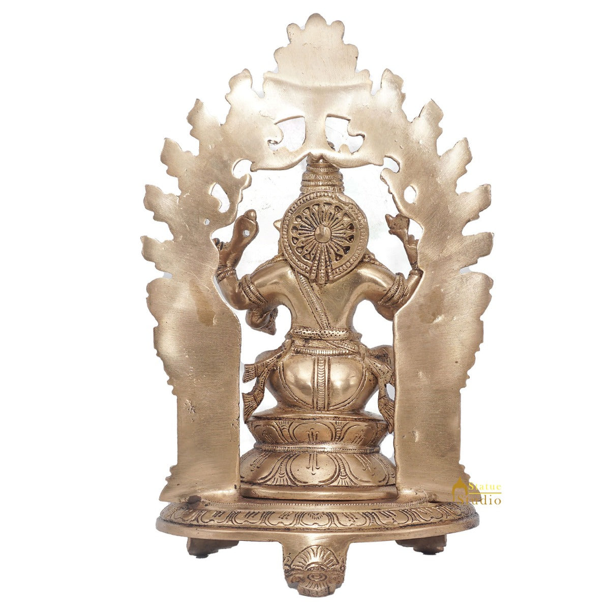 Brass Ganesha Idol Ganpati Statue For Home Office Décor Gift 11" - Image 6