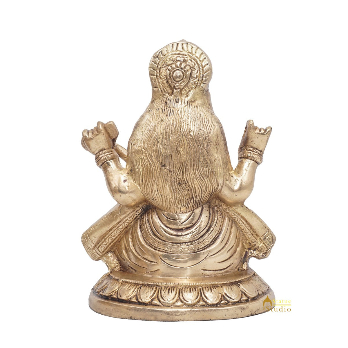Brass Goddess Saraswati Idol Statue For Home Office Puja Room Décor 7.5"