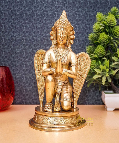 Brass Garuda Idol Vishnu Vehicle Eagle Murti Home Décor Feng Shui Vastu Statue by vendor-unknown - Hindu Gods