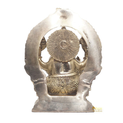 Brass Antique Ganesha Statue Ganpati Sitting Idol Home Pooja Room Décor Gift 8" by vendor-unknown - Products (View 6)