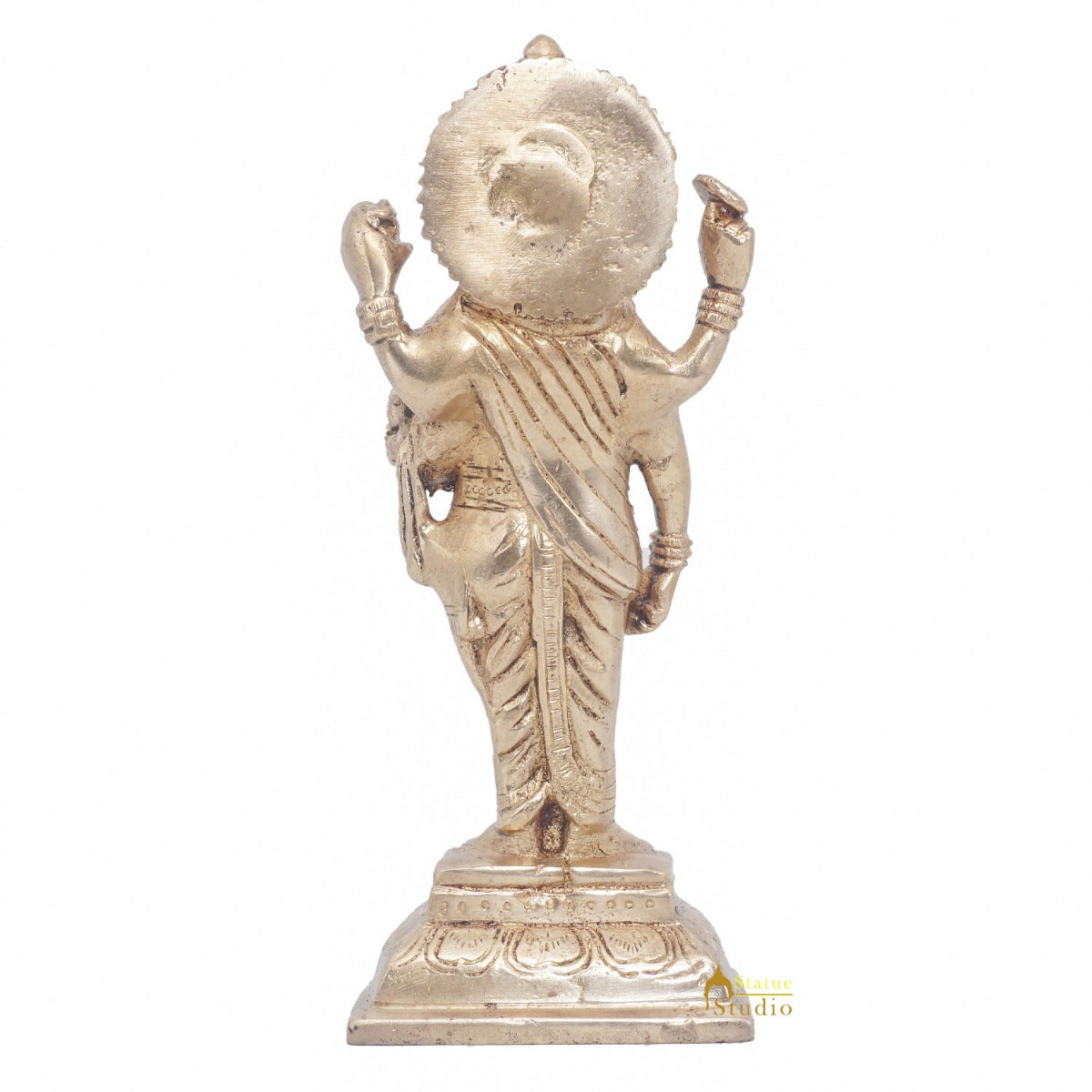 Brass Dhanvantari Idol Physician God of Ayurveda Vastu Feng Shui Statue 8" - Image 6