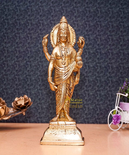 Brass Dhanvantari Idol Physician God of Ayurveda Vastu Feng Shui Statue 8" by vendor-unknown - Hindu Gods