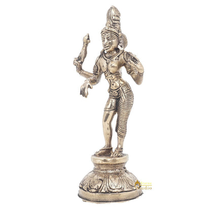 Brass Antique Shiva Ardhnareshvara Idol Rare Home Décor Lucky Statue 8" by vendor-unknown - Hindu Gods (View 4)
