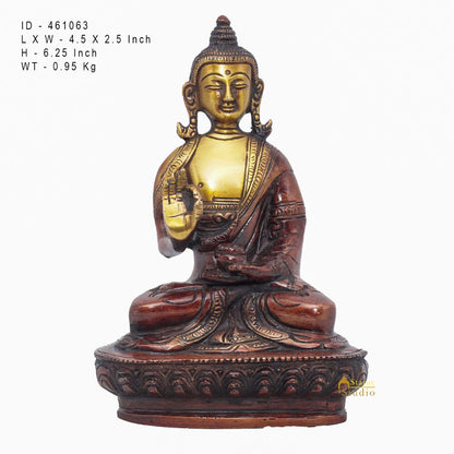 Brass Small Buddha Statue Antique Idol Home Office Room Décor Gift Showpiece 6" by vendor-unknown - Buddha (View 7)