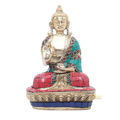 Brass Small Buddha Statue Antique Idol Home Office Room Décor Gift Showpiece 6" by vendor-unknown - Buddha (View 3)