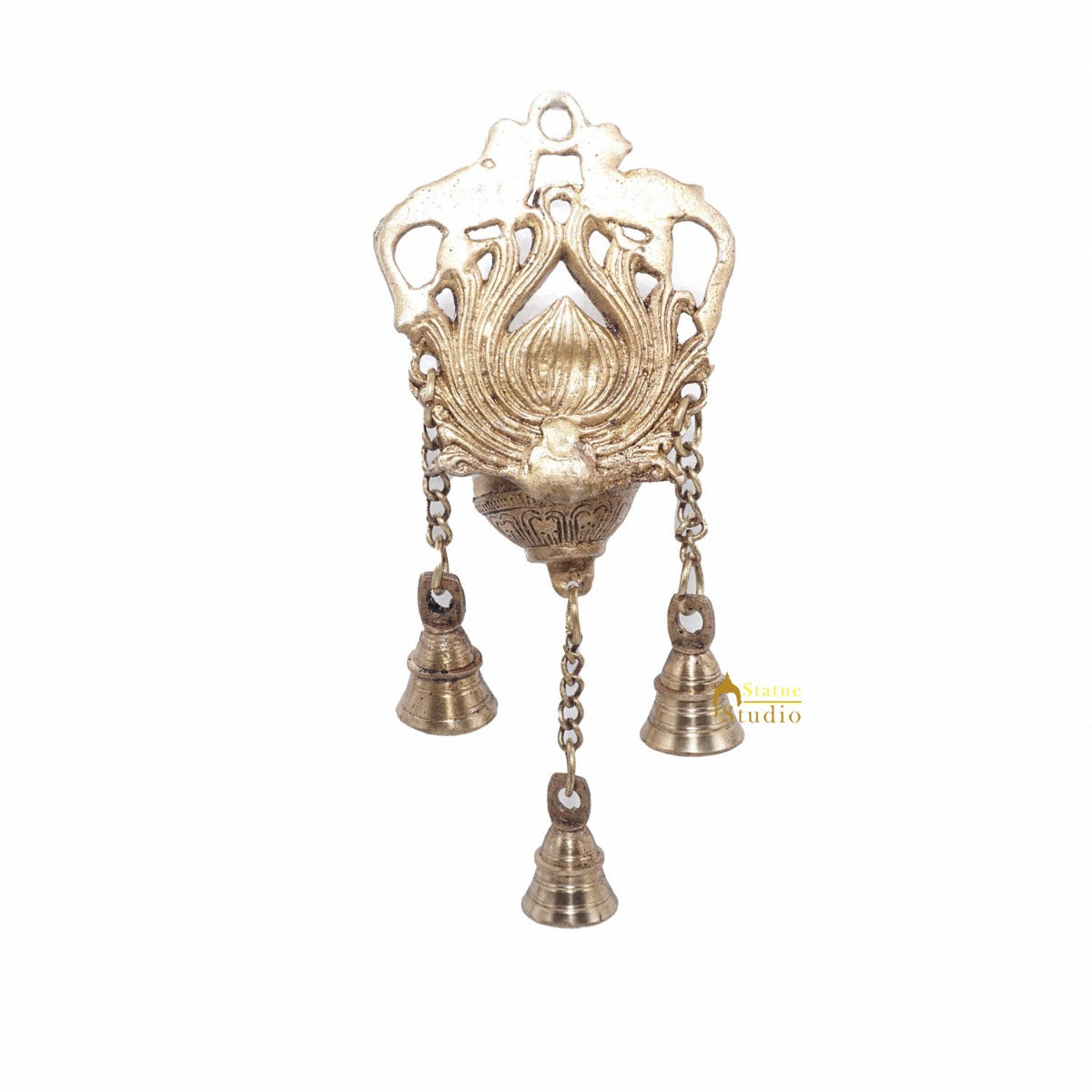 Brass Antique Hanging Diya For Home Puja Temple Pooja Diwali Festive Décor