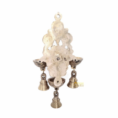 Brass Antique Hanging Diya For Home Puja Temple Pooja Diwali Festive Décor by vendor-unknown - Spiritual (View 5)