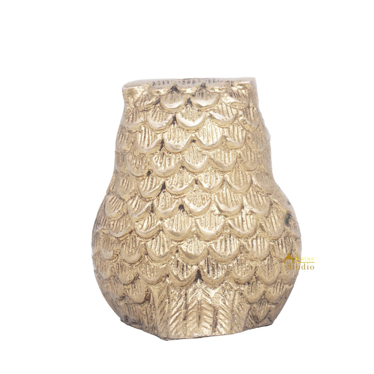 Brass Antique Owl Feng Shui Vastu Statue Home Office Décor Showpiece 3" - Image 6