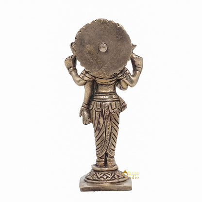 Brass Antique Goddess Lakshmi Idol For Pooja Home Temple Décor Statue 5" by vendor-unknown - Hindu Gods (View 6)