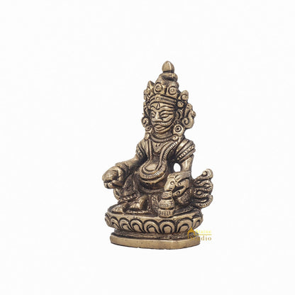 Brass Small Mini God Wealth Kuber Statue Feng Shui Vastu Décor Idol Showpiece by vendor-unknown - Hindu Gods (View 4)
